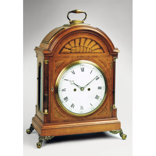 18TH CENTURY SATINWOOD BRACKET CLOCK BY THOMAS WRIGHT OF POULTRY LONDON